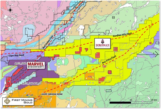 image 5 Post MARVEL ACQUIRES KEY LAND IN HOPE BROOK ADJACENT TO FIRST MINING AND SOKOMAN MINERALS