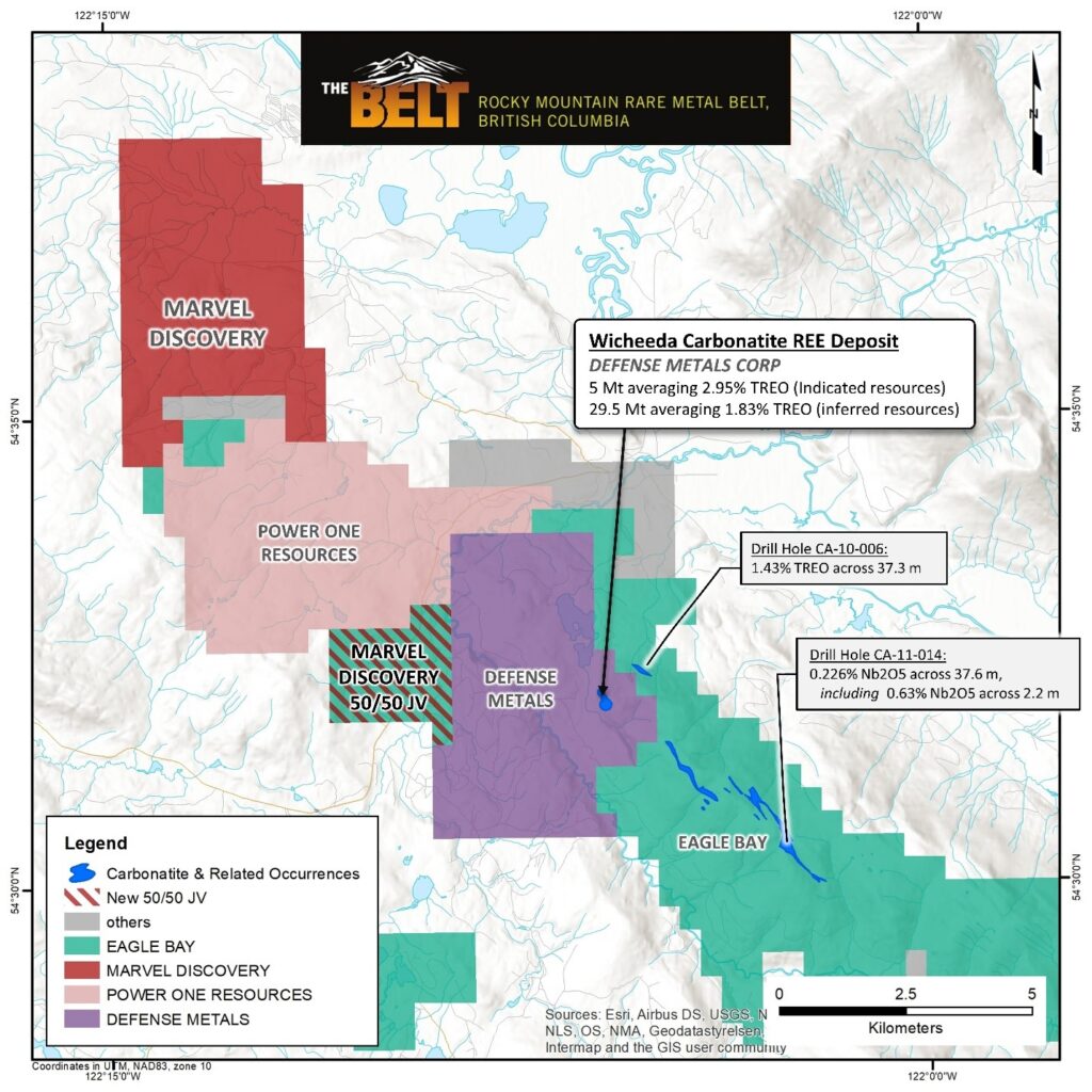 MARVEL TO INCREASE LAND POSITION AT WICHEEDA REES PROJECT CONTIGUOUS TO DEFENSE METALS